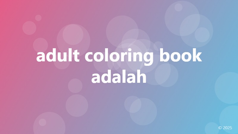 adult coloring book adalah