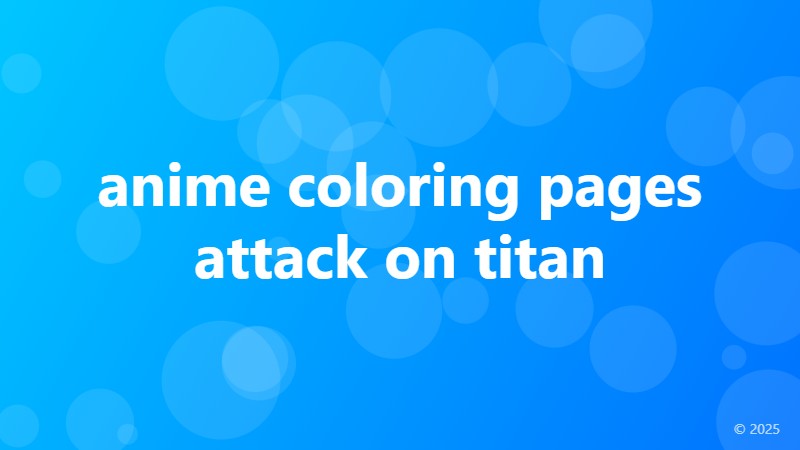 anime coloring pages attack on titan