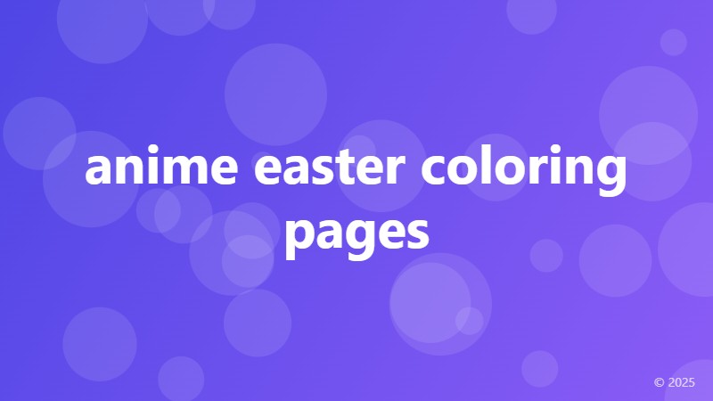 anime easter coloring pages