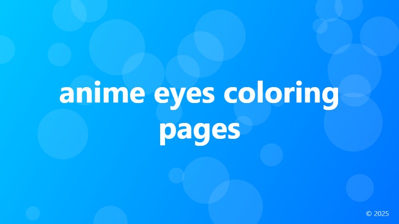 anime eyes coloring pages