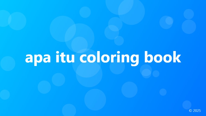 apa itu coloring book
