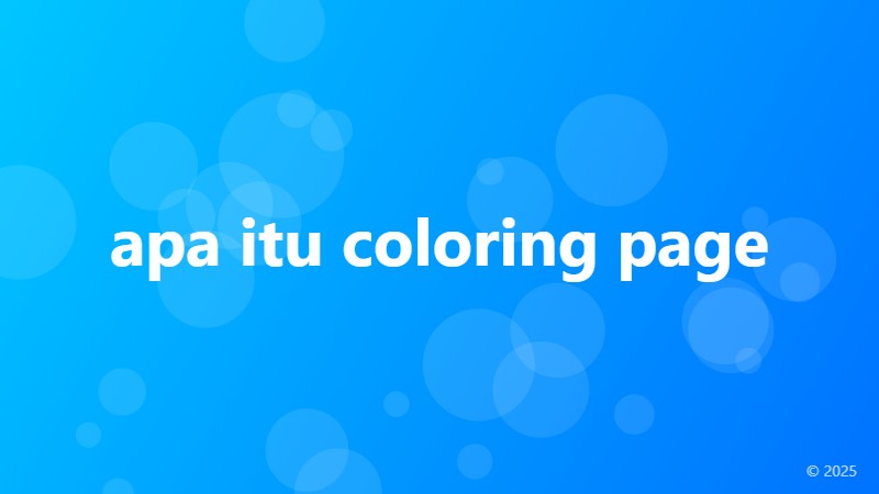 apa itu coloring page