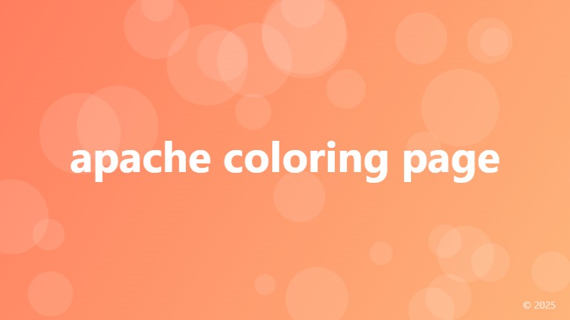 apache coloring page