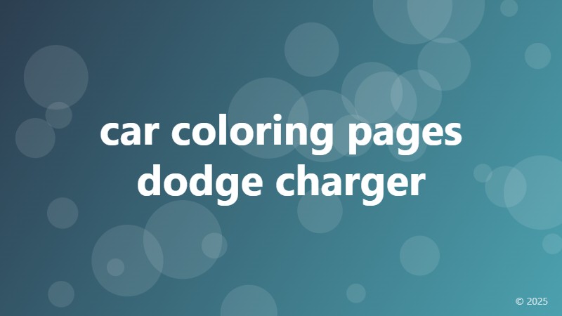 car coloring pages dodge charger