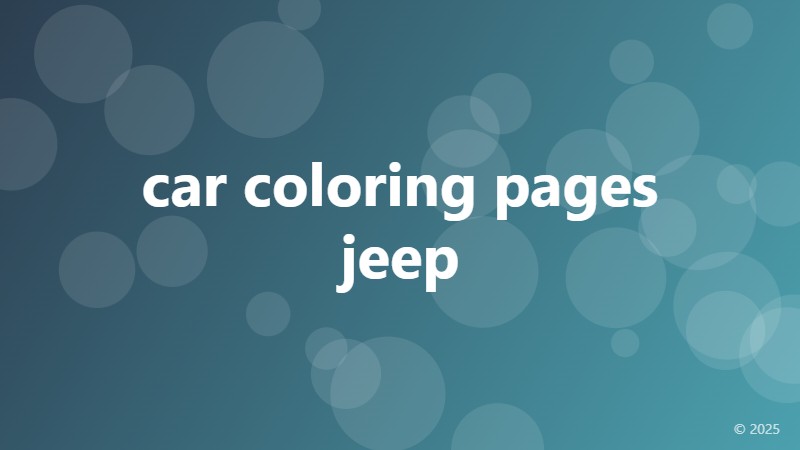 car coloring pages jeep