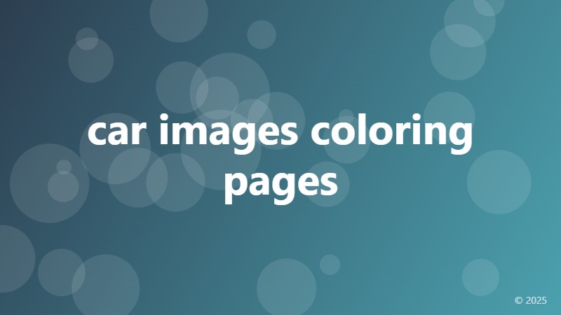 car images coloring pages