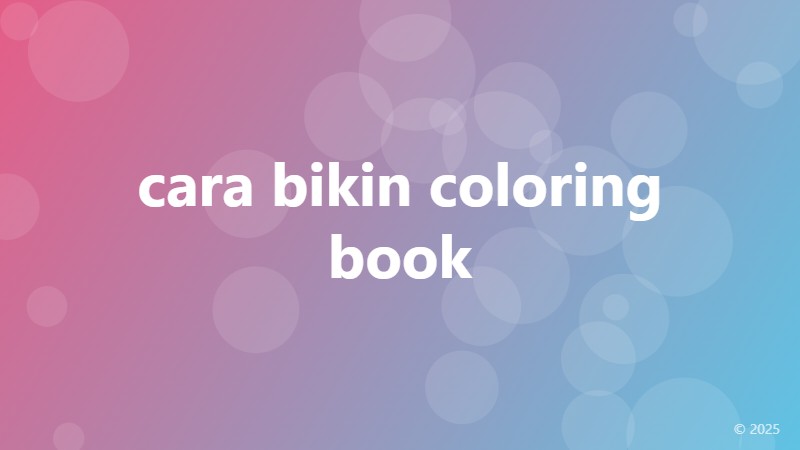 cara bikin coloring book