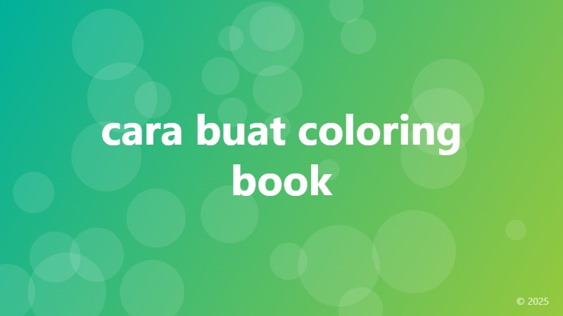 cara buat coloring book