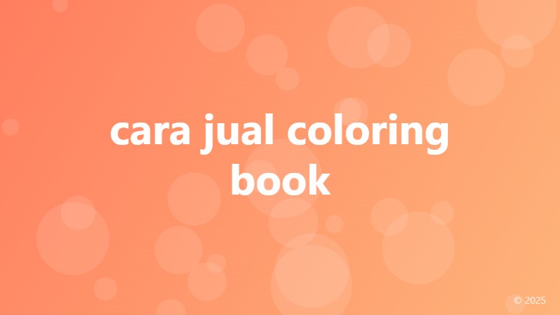 cara jual coloring book