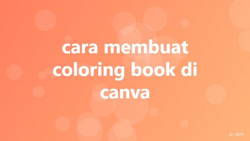 cara membuat coloring book di canva