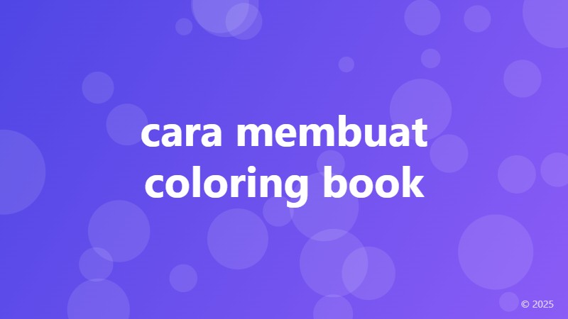 cara membuat coloring book