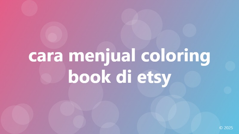 cara menjual coloring book di etsy
