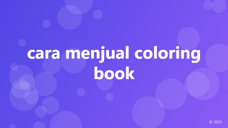 cara menjual coloring book