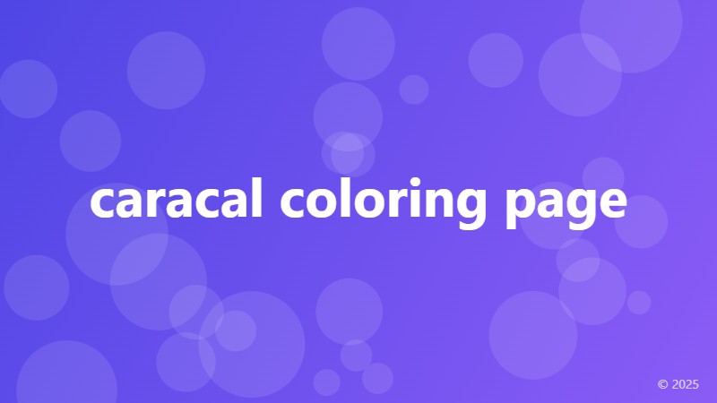 caracal coloring page