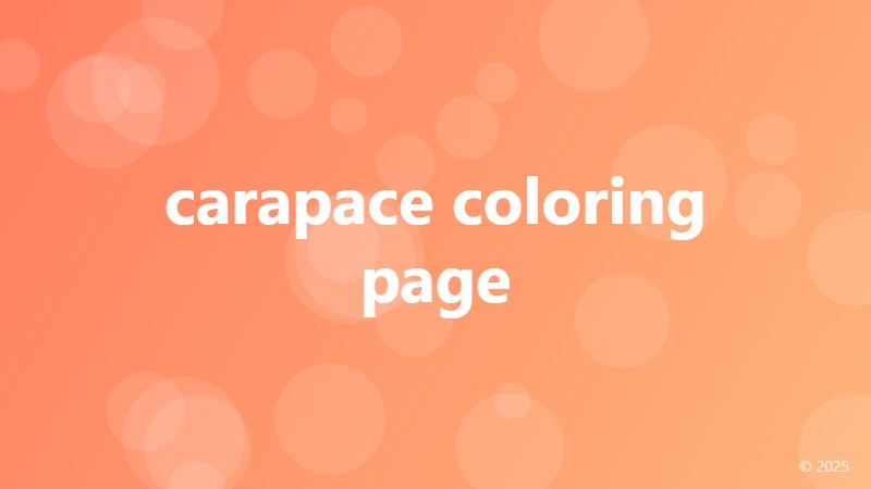 carapace coloring page
