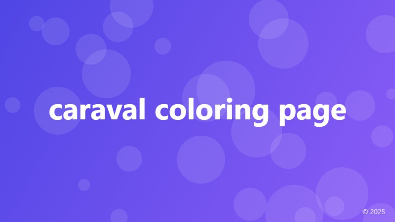 caraval coloring page