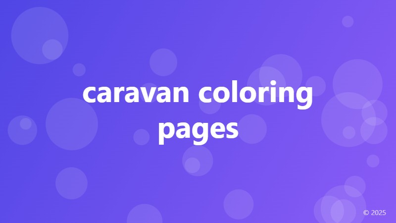 caravan coloring pages