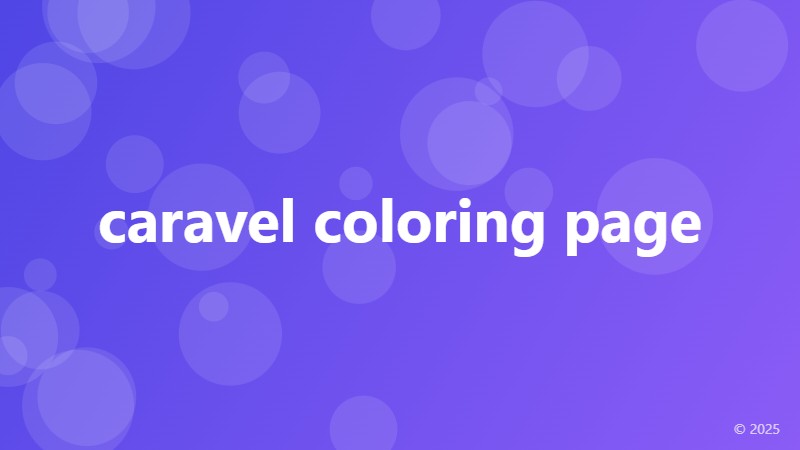 caravel coloring page