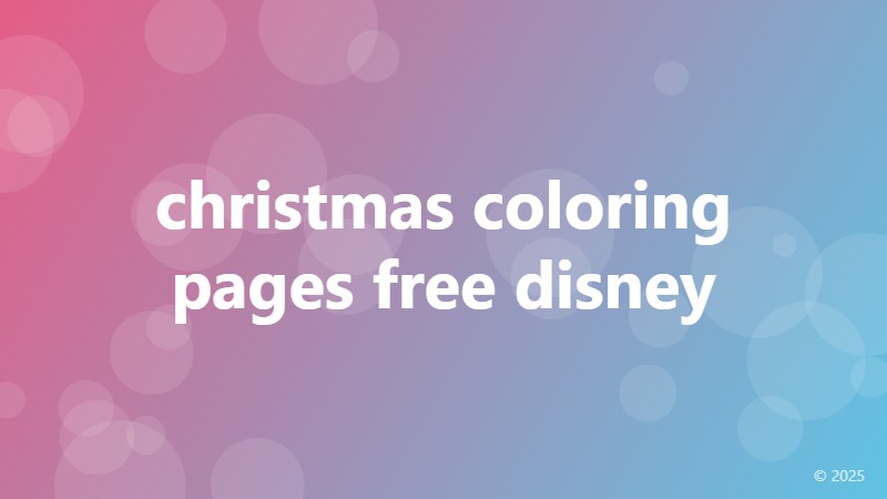 christmas coloring pages free disney