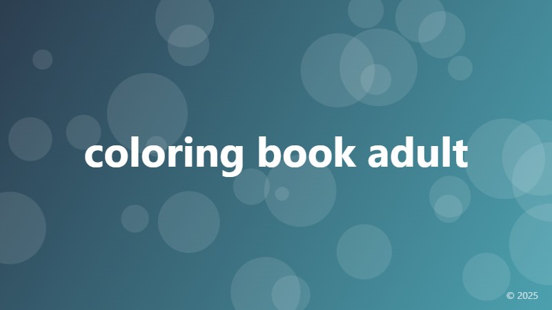 coloring book adult