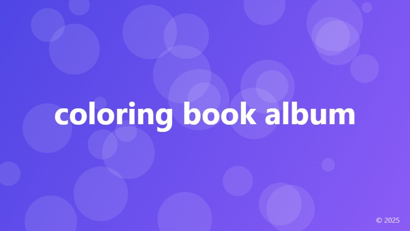 coloring book album