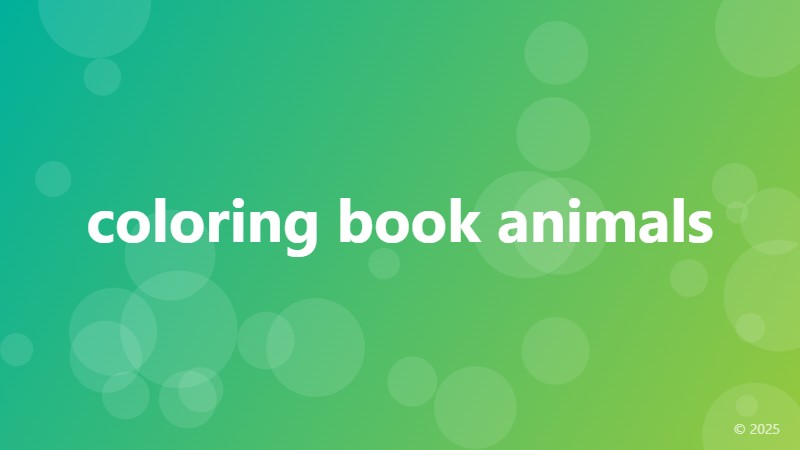 coloring book animals