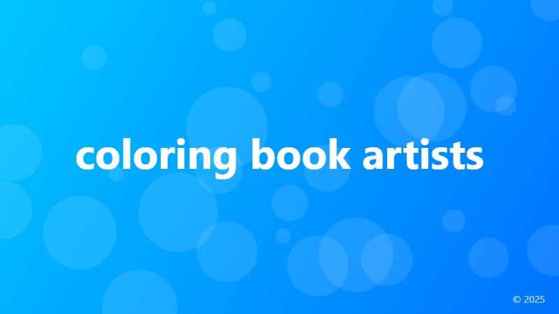 coloring book artists