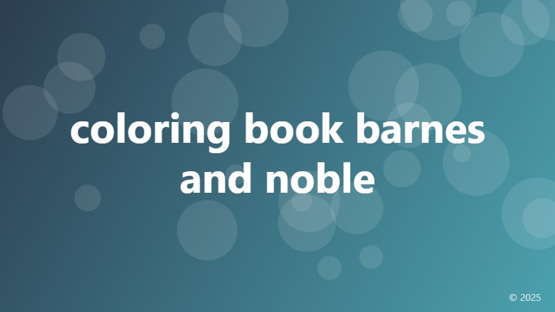 coloring book barnes and noble