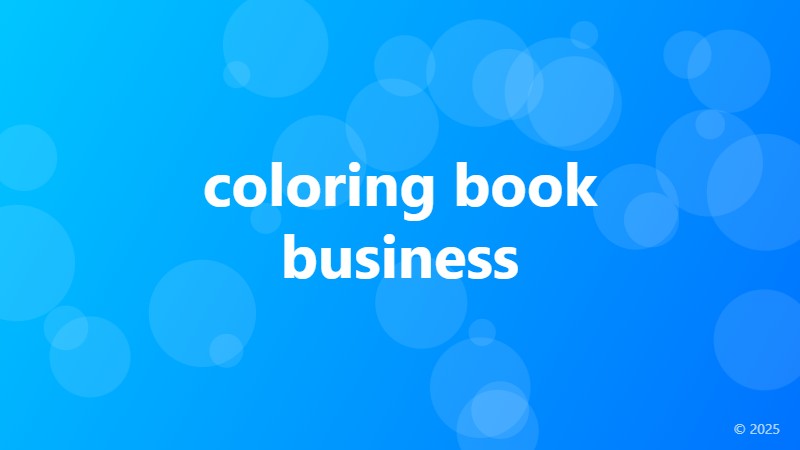 coloring book business