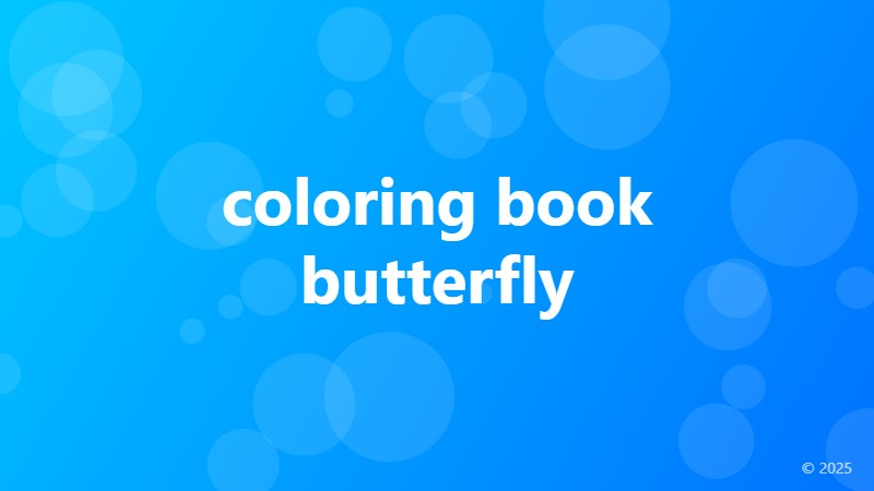 coloring book butterfly