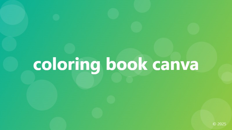 coloring book canva