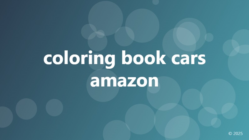 coloring book cars amazon