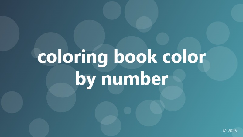 coloring book color by number