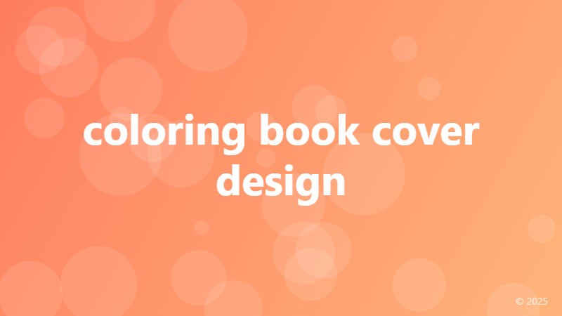 coloring book cover design