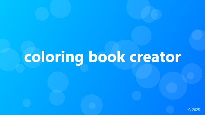 coloring book creator