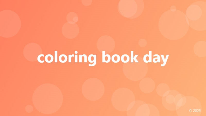 coloring book day