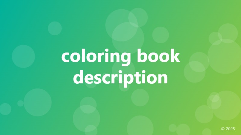 coloring book description