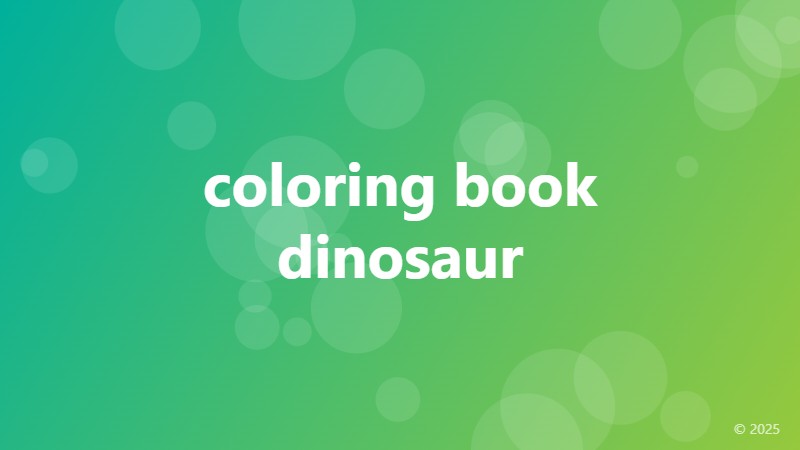 coloring book dinosaur