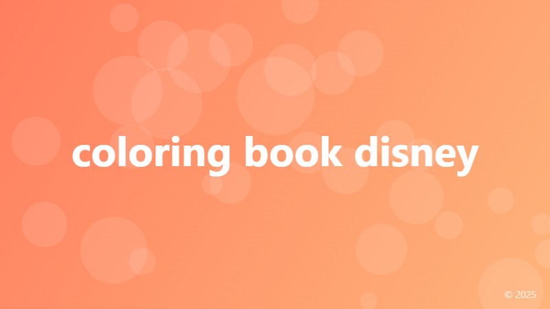 coloring book disney