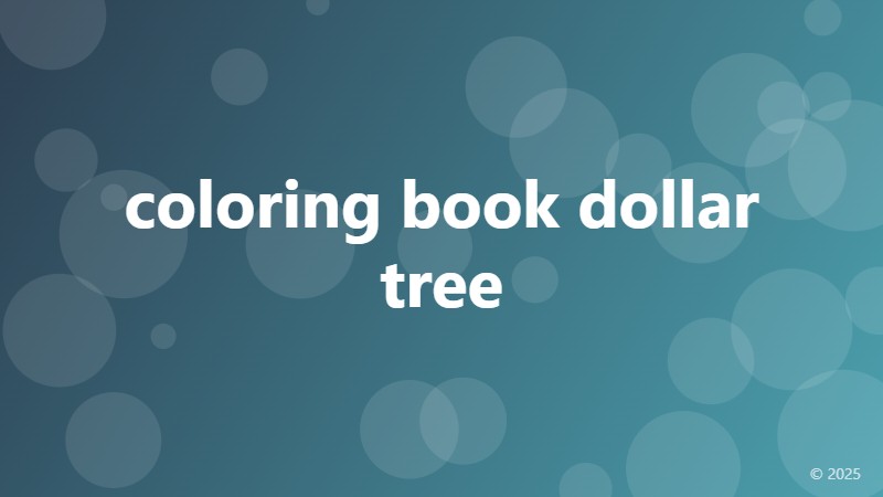 coloring book dollar tree