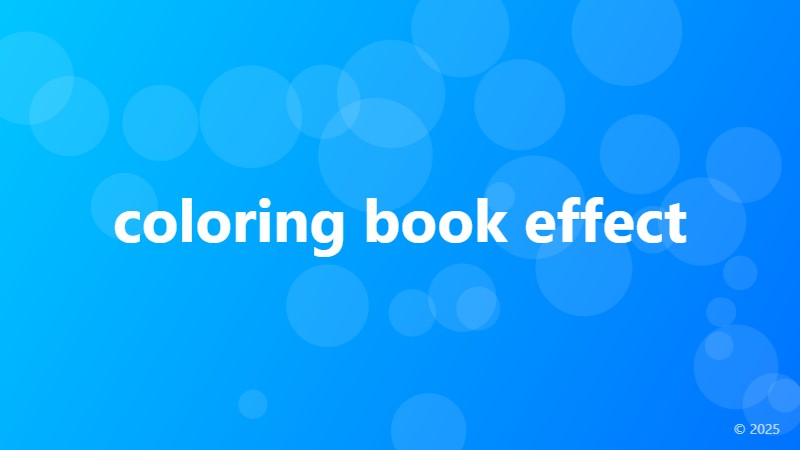 coloring book effect