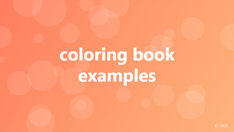 coloring book examples