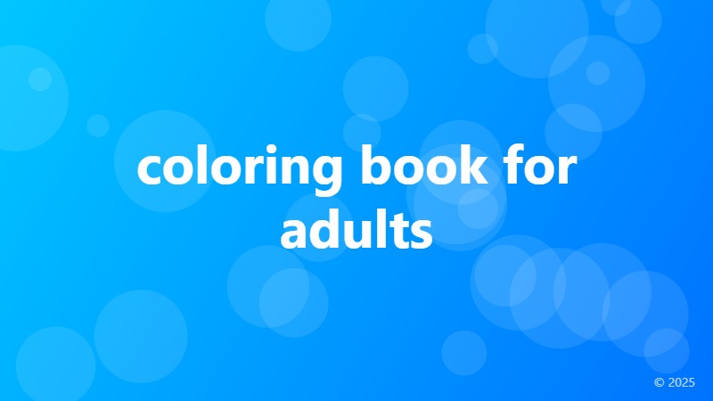 coloring book for adults