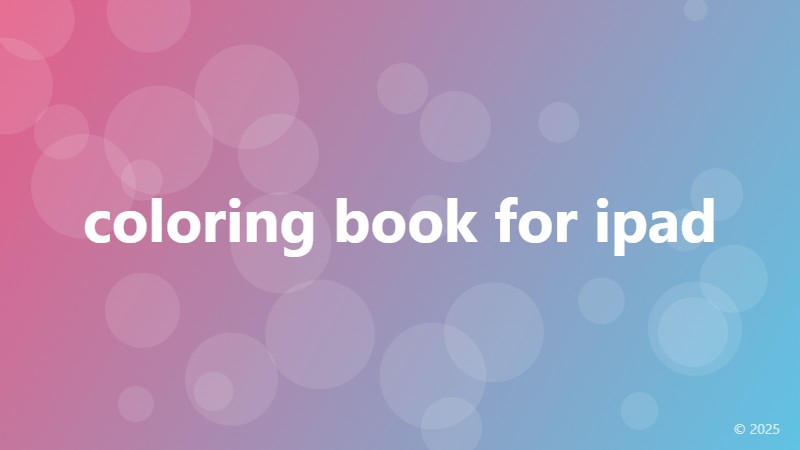 coloring book for ipad