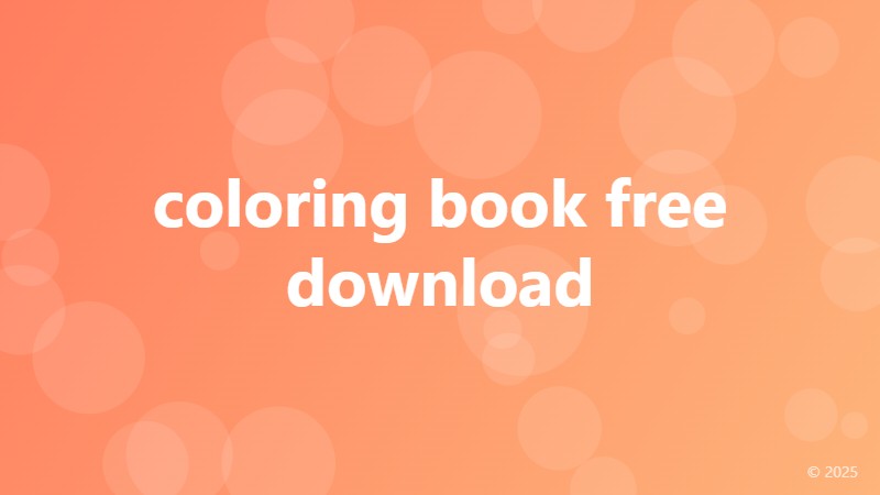 coloring book free download