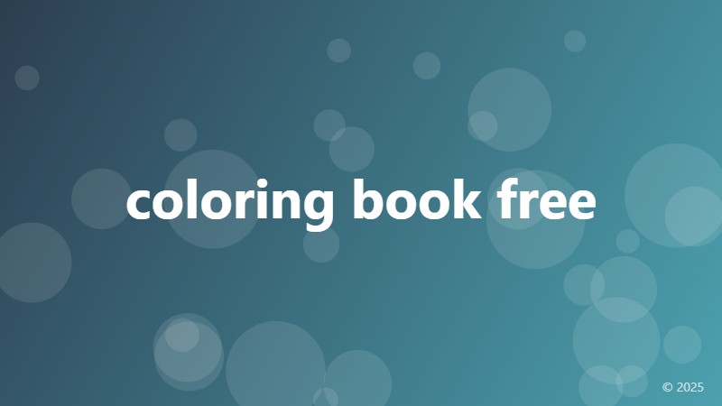 coloring book free