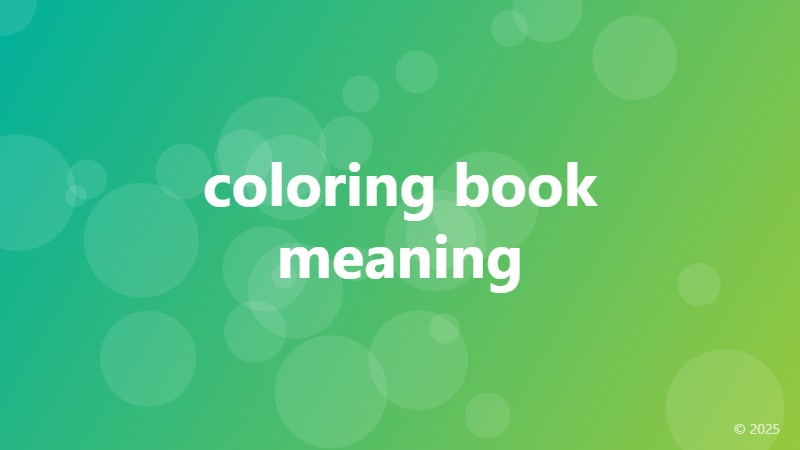 coloring book meaning