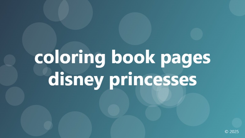 coloring book pages disney princesses