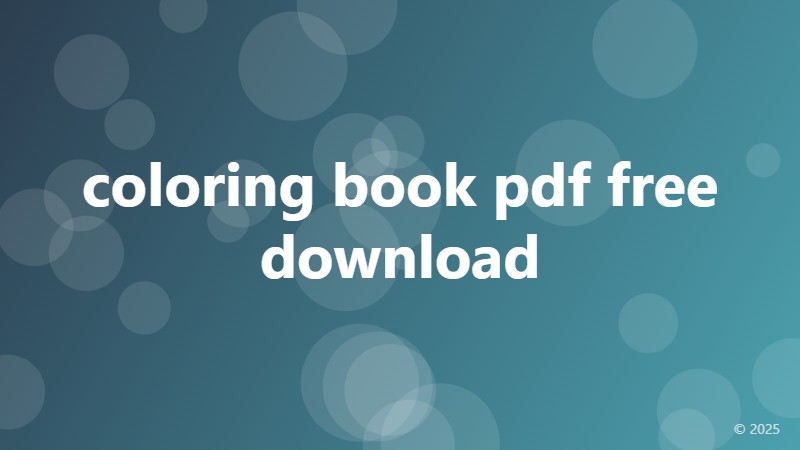 coloring book pdf free download