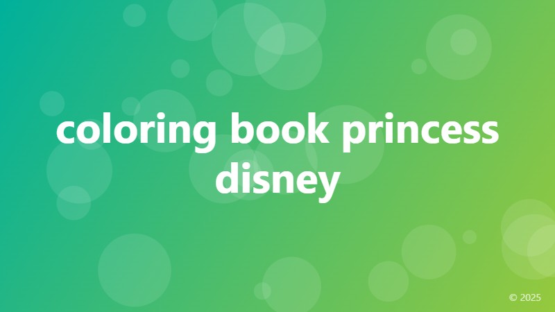 coloring book princess disney